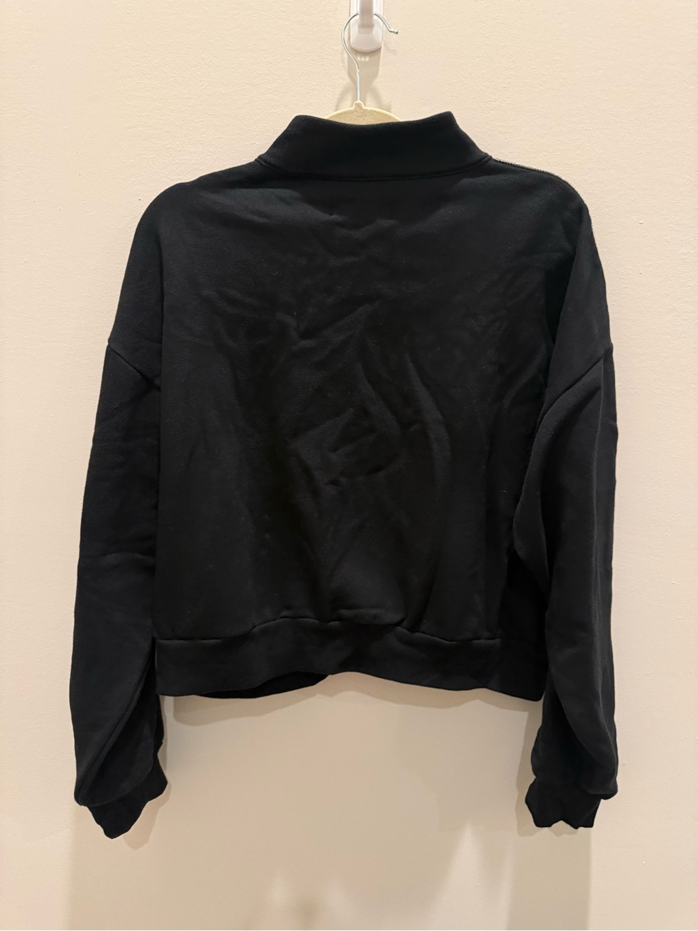 Victoria's Secret Black Half-Zip Sweatshirt Rhinestone Detailing Size XXL - Picture 5 of 5
